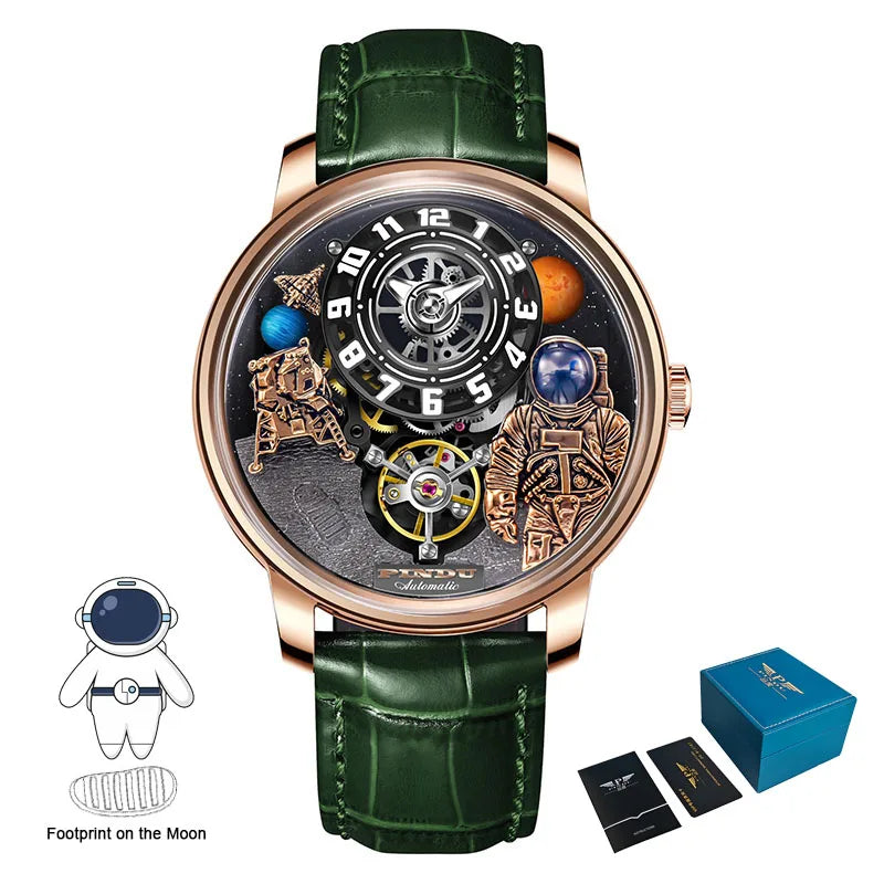 2025 PINDU Design Men Wristwatches Top Brand Luxury Robot Astronaut Space Series Watch Men Sapphire Luminous Waterproof Watches