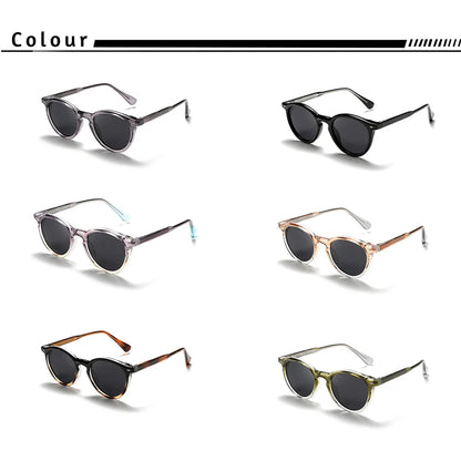 CATERSIDE Round Polarized Sunglasses Men Propionic High Quality Sun Glasses Women Punk Outdoor Driving Fishing Eyewear UV400