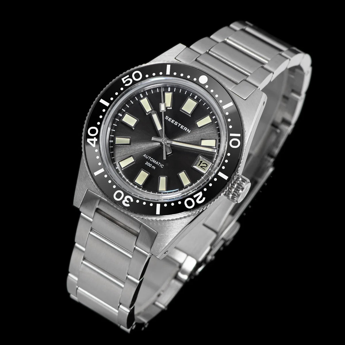 SEESTERN 62MAS Diving Watch Men Automatic Mechanical Wristwatch Luminous Bezel Waterproof NH35 Movement Sapphire Glass Bracelet