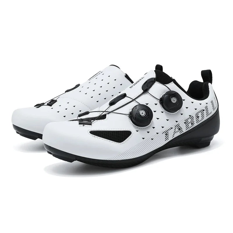 Road Cycling Shoes Flats Cleats Shoes Speed Cycling Sneakers Men’s Bike Shoes Women’s Self-Locking Non-slip Mountain Bicycle SPD Shoes