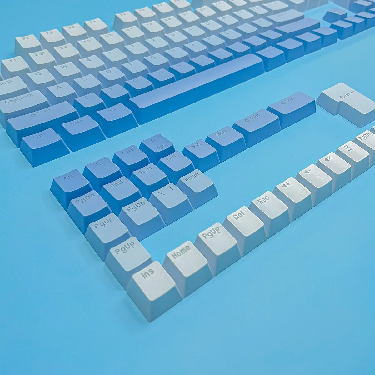 132 Keys OEM Profile Gradient backlit RGB Keycaps For Cherry Mx Switch Mechanical Gamer Keyboard PBT Keycap ISO Layout Key caps