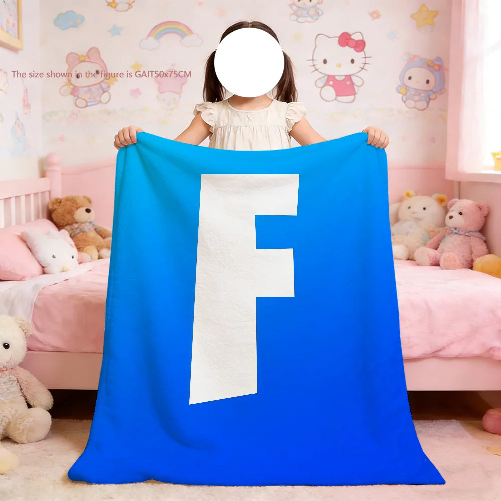 F-Fortnite Logo Game Blanket For Soft Throw Blanket for Picnic Bed Sofa Home Bedroom Cozy Warm Comfortable
