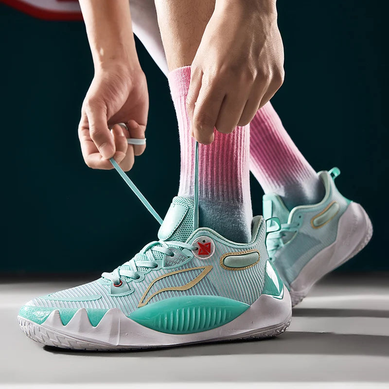 Men's Basketball Shoes Breathable Cushioning Non-Slip Wearable Running Shoes Gym Training Athletic Basketball Sneakers for Men