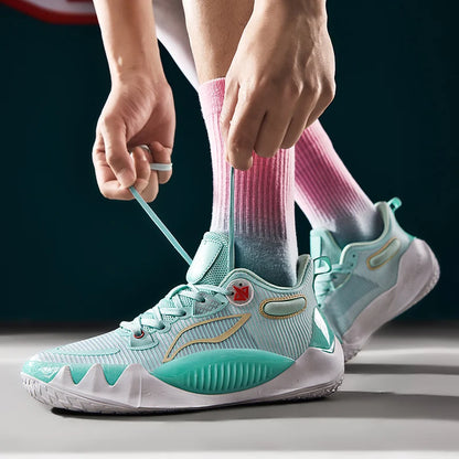 Men's Basketball Shoes Breathable Cushioning Non-Slip Wearable Running Shoes Gym Training Athletic Basketball Sneakers for Men