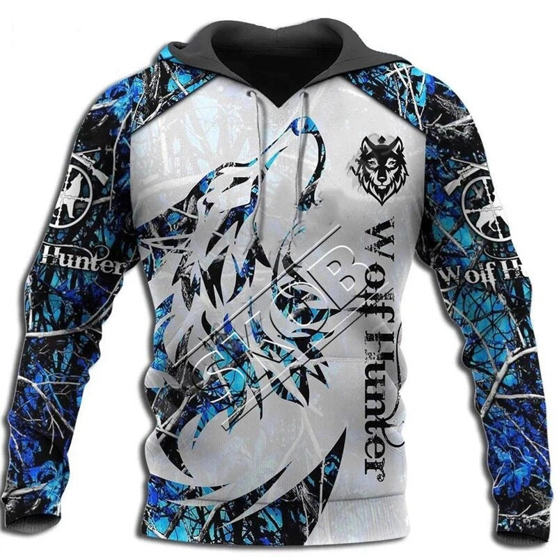 Moda Otoño: sudaderas con capucha con estampado de león y lobo, piel de tigre blanco en 3D por toda la prenda, sudadera de hombre, chaqueta unisex con cremallera, chaqueta informal