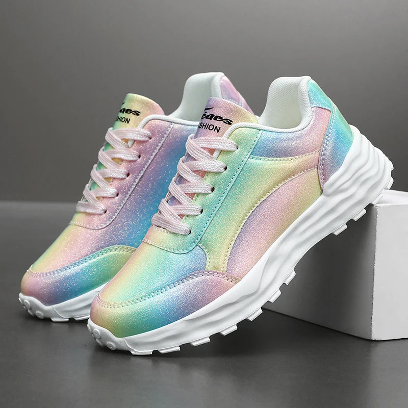 New summer fashionable women's sports shoes, versatile lightweight and durable running shoes, shock-absorbing daily walking shoes