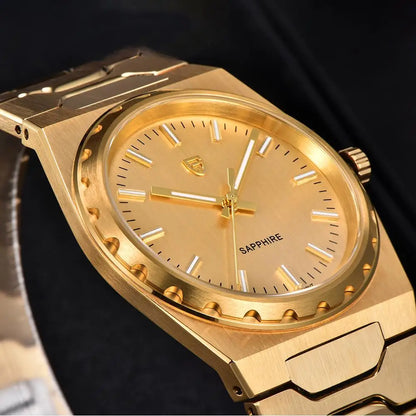 PAGANI DESIGN Men's Quartz Watches Ultra-Thin 7mm Series 37mm Sapphire Stainless Steel Waterproof Watches for Men TMI VJ21
