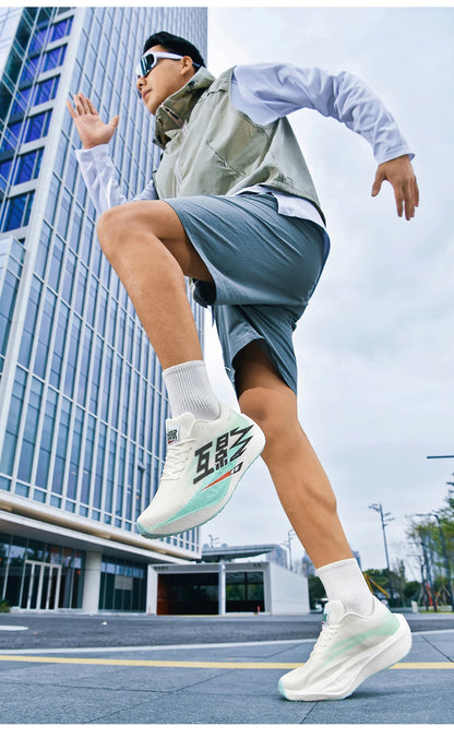Vyriški sportiniai „Carbon Board“ specialūs, kvėpuojantys, lengvi, moteriški, patogūs, sportiniai, neslystantys sportiniai bateliai, skirti maratonui ir bėgimui