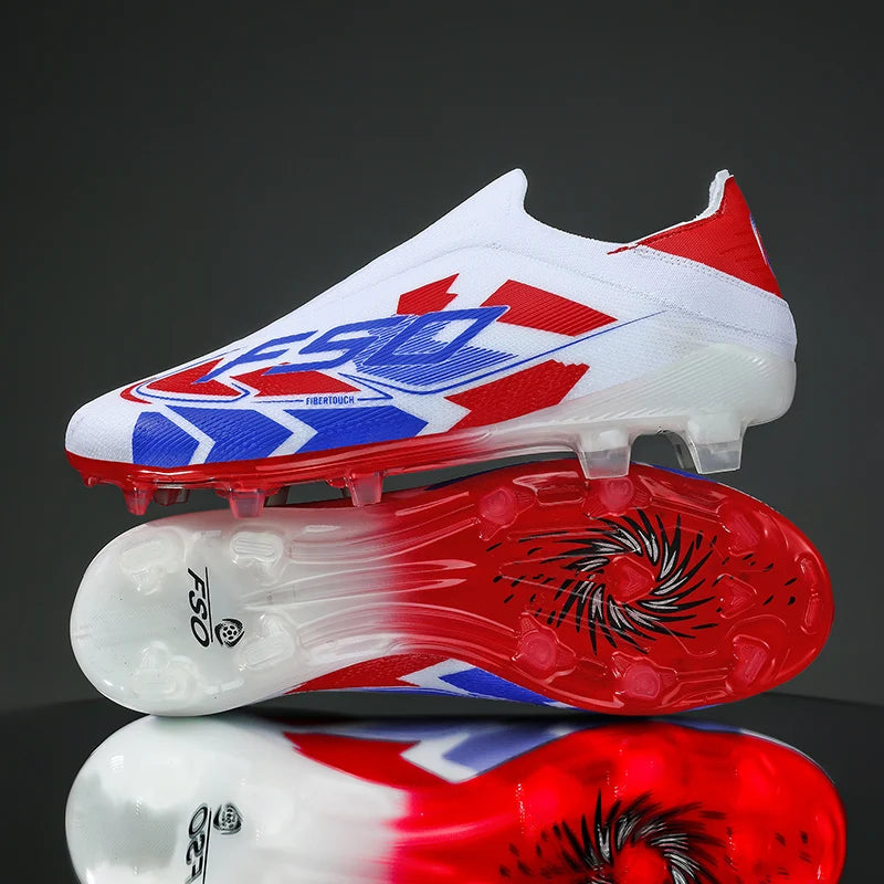 Nouvelles chaussures de football pour hommes, mi-hautes, légères, très vendues, pour l'entraînement sur herbe, antidérapantes, crampons de haute qualité pour l'extérieur.