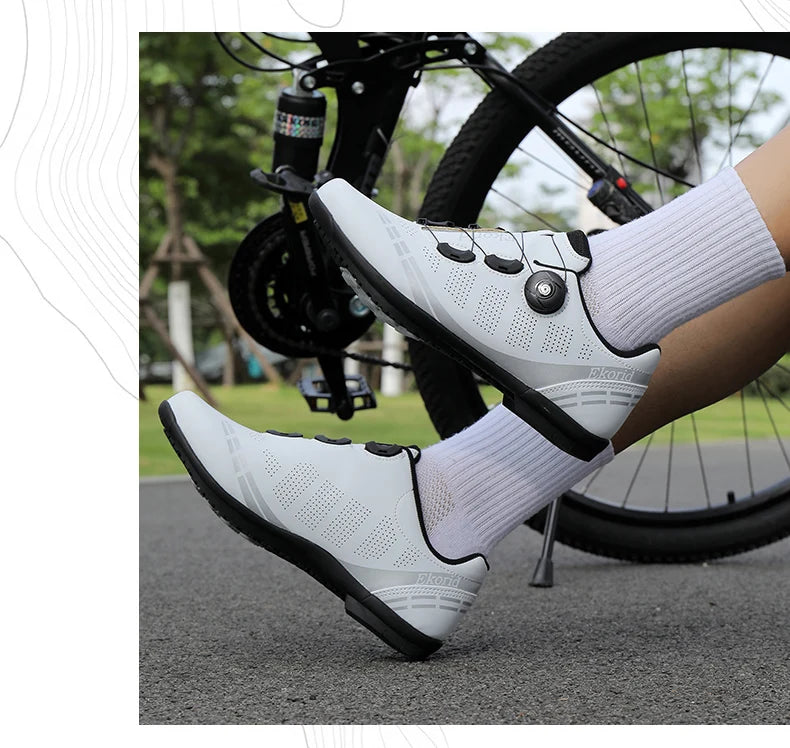 Scarpe da ciclismo da uomo e da donna per bici da strada, competizione e velocità, scarpe sportive da ciclismo autobloccanti con tacchette SPD