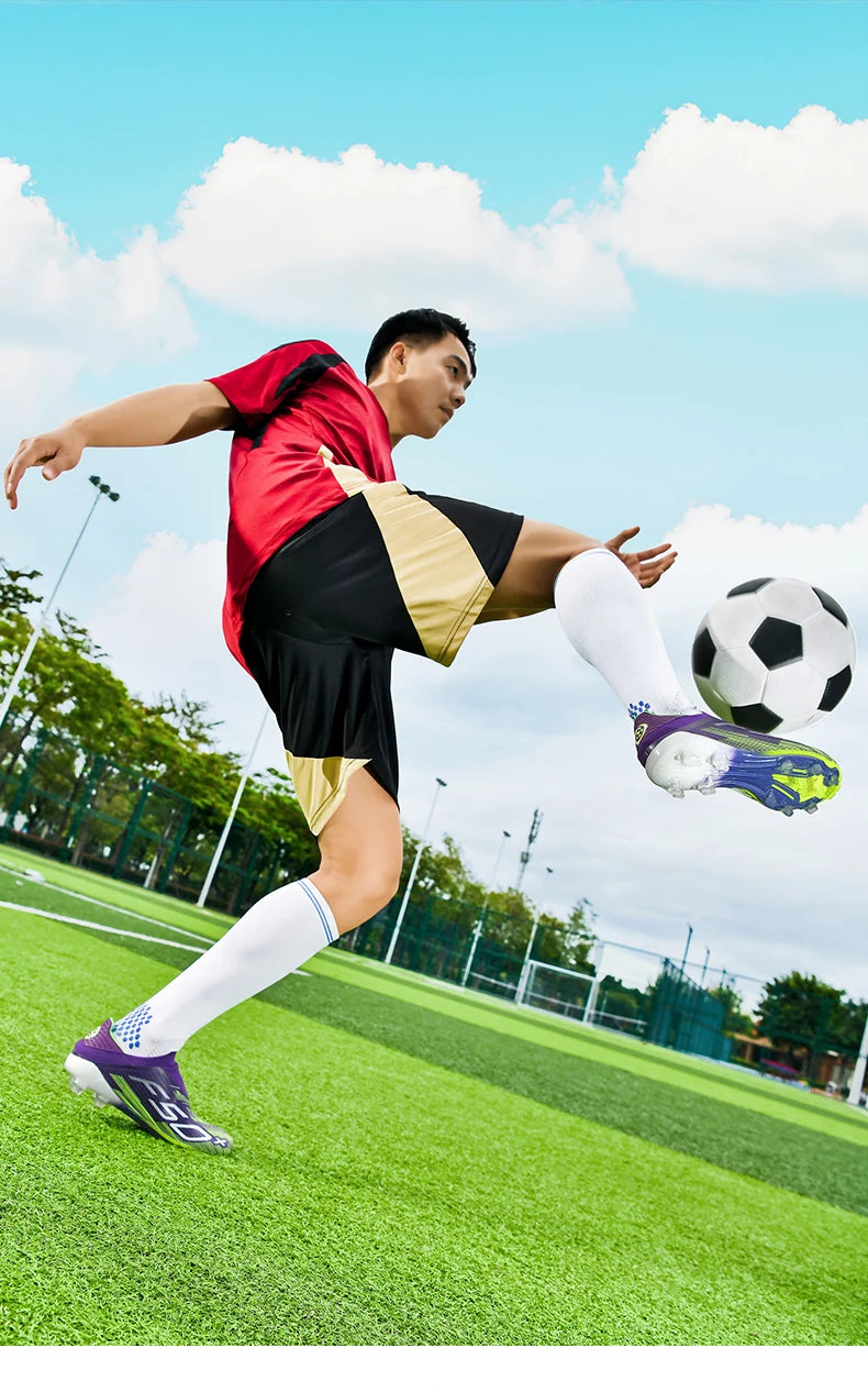 New Men's Football Boots Turf Comfortable Cleats Futsal Non Slip Soccer Shoes Sport Ultralight Fg Grass Indoor Adult Non-Slip