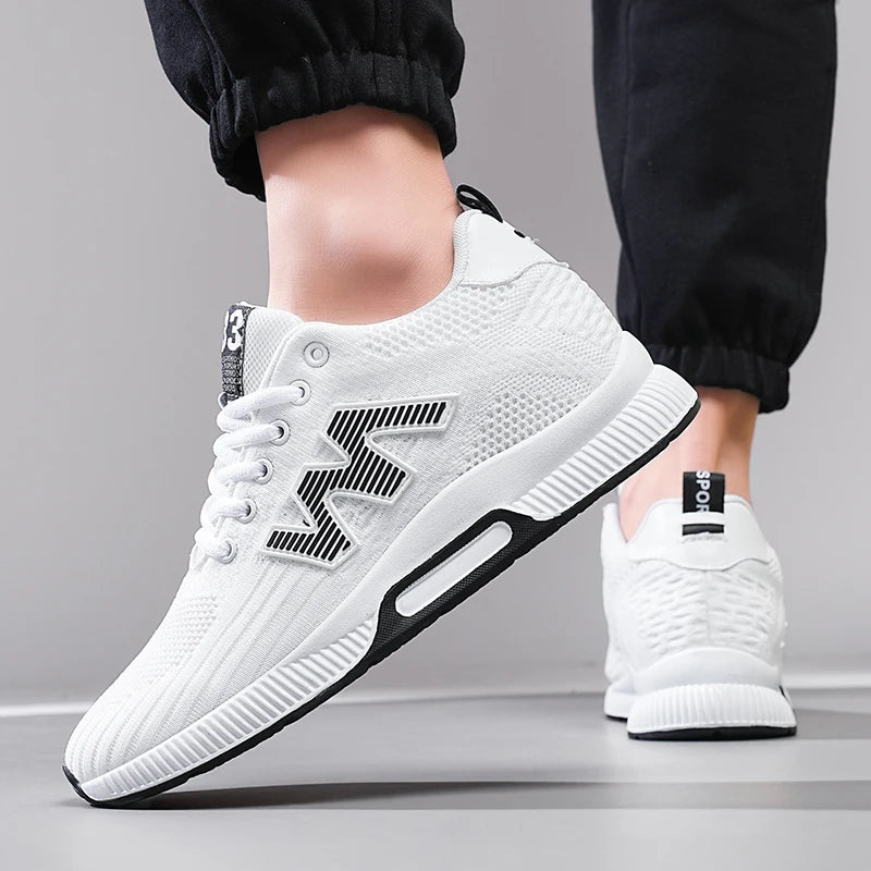 Masszív férfi cipő, magasságnövelő talpbetét 6 cm, sport, nagy méret 37–46