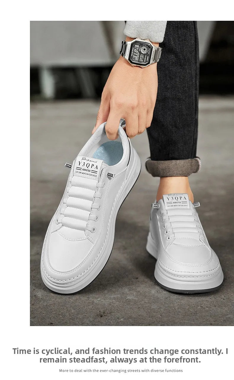 Men's summer fashionable casual driving shoes, sporty slip-on loafers, versatile comfortable breathable wear-resistant leather