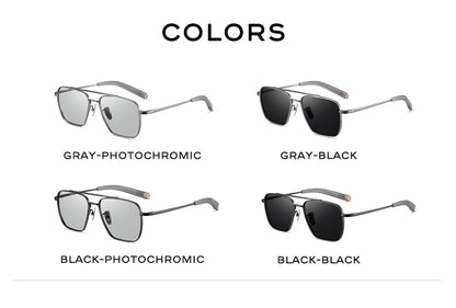 Ochelari de soare polarizați pentru bărbați CAPONI, Seiko, din titan pur, fotocromatici, pentru activități în aer liber și conducere, UV400, ochelari de soare de marcă originală BS50004