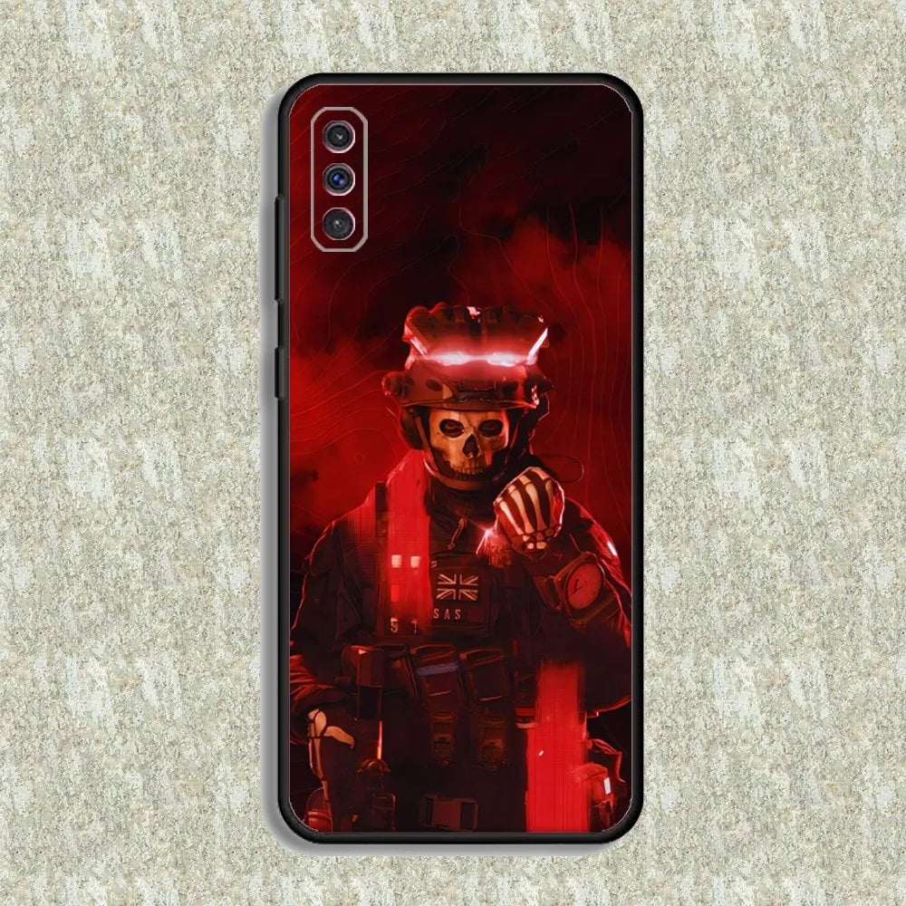 COD Call Of Duty Ghosts Phone Case For Samsung S23,23,22,30,21,10,9,Note20 Ultra,Lite,Ultra,5G,Plus,FE,Black Soft Case