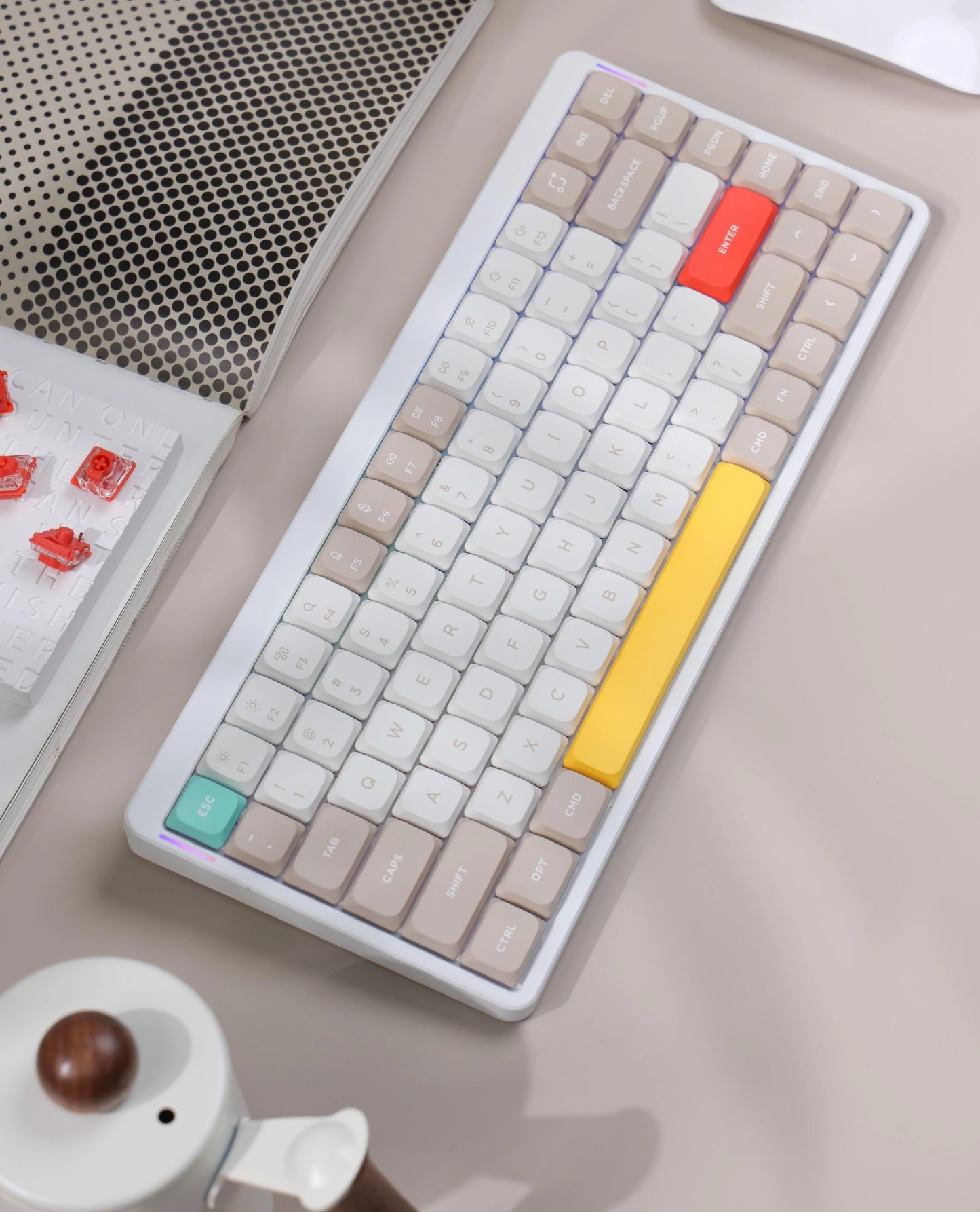 NuPhy nSA Profile Shine-through nSA PC Keycaps Transparent Keycap Low Profile Suitable for Air Series For AIR75/AIR75 V2/AIR96