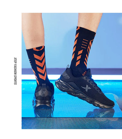 Xtep Running Shoes for Men 2025 Spring Sweat-Absorbing Sports Shoes Wear-Resistant Stability Sporty Sports Sneakers 880119115131