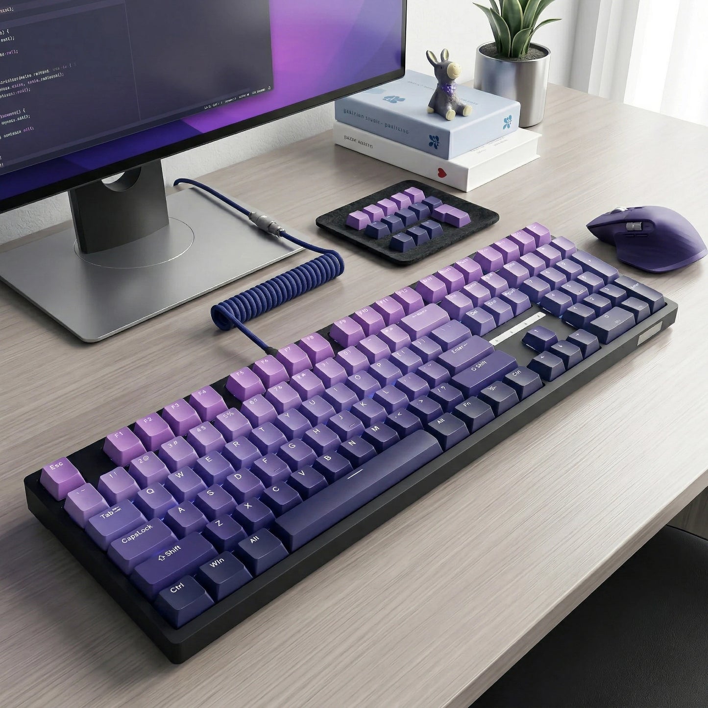 132 Keys OEM Profile Gradient backlit RGB Keycaps For Cherry Mx Switch Mechanical Gamer Keyboard PBT Keycap ISO Layout Key caps