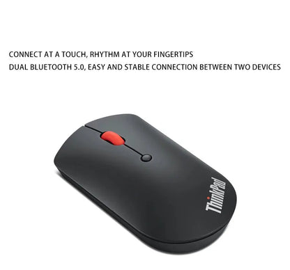 Lenovo ThinkPad Wireless Mouse 4Y50X88822 Dual Bluetooth Office Mouse Laser Mouse Black Ergonomic Laptop Mouse