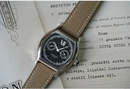 FARASUTE Nieuw 36 mm herenhorloge met quartz uurwerk VH64, roestvrij staal, sportief en modieus, saffierglas, waterdicht herenhorloge