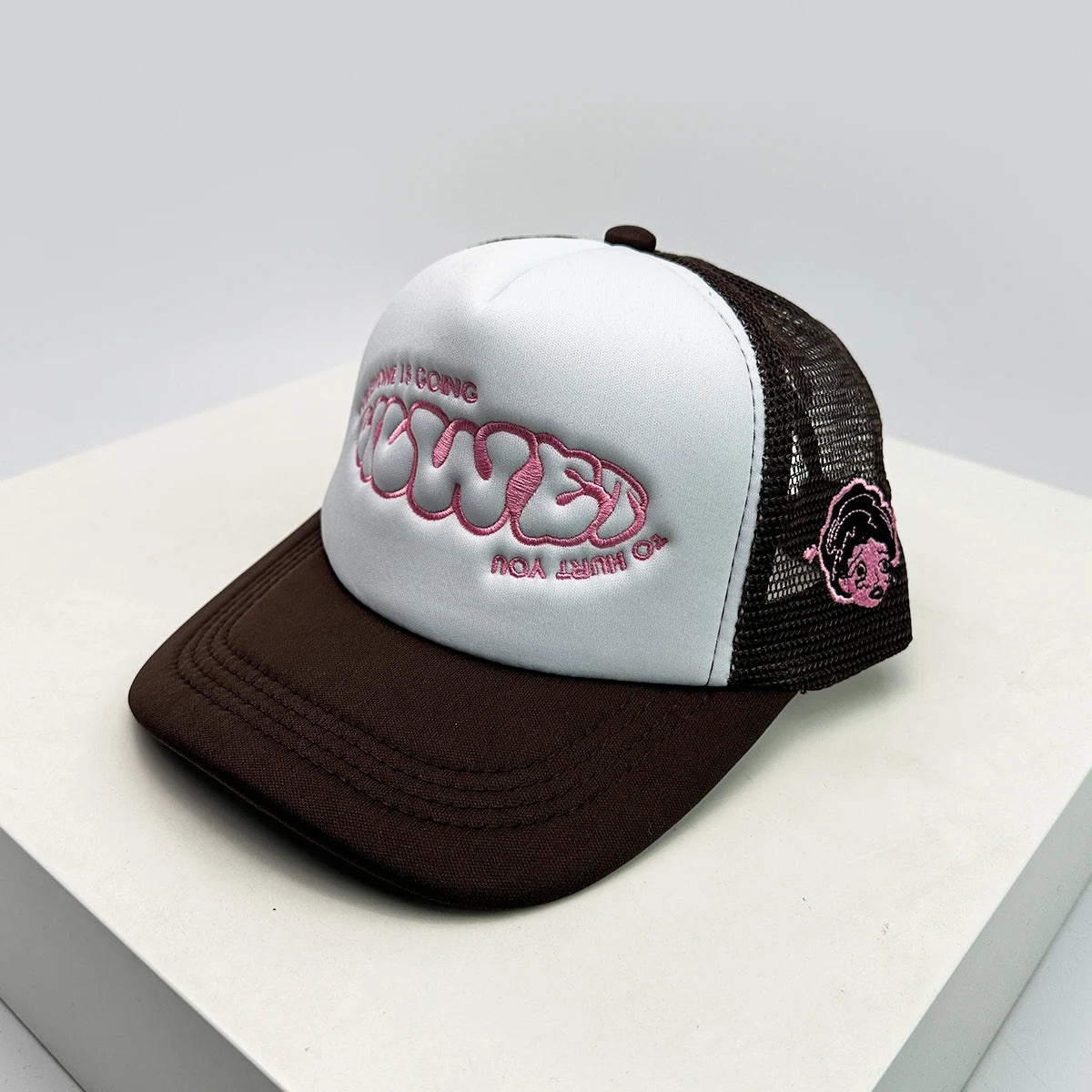 Gorras de béisbol unisex con bloques de color, letras estampadas y bordadas, estilo hip hop, de malla transpirable, con visera para el sol, gorras de camionero urbanas y versátiles