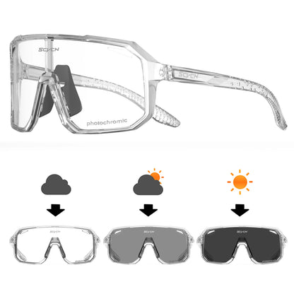 SCVCN New Outdoor Cycling Glasses Bike Sunglasses Men UV400 Eyewear Sports MTB Goggles Bicycle Women Riding Hiking Sunglasses