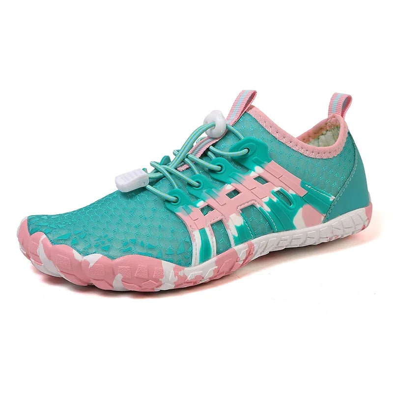Men's and women's water shoes, upstream wading swimming barefoot five-finger aqua shoes, colorful beach seaside light unisex sneakers new