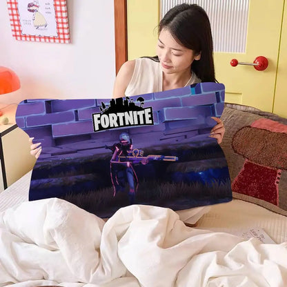Cartoon Game F-FortniteS Made of Quick-drying polyester non-slip High-grade Pillow Towel Non-Slip Pillowcase Secured.