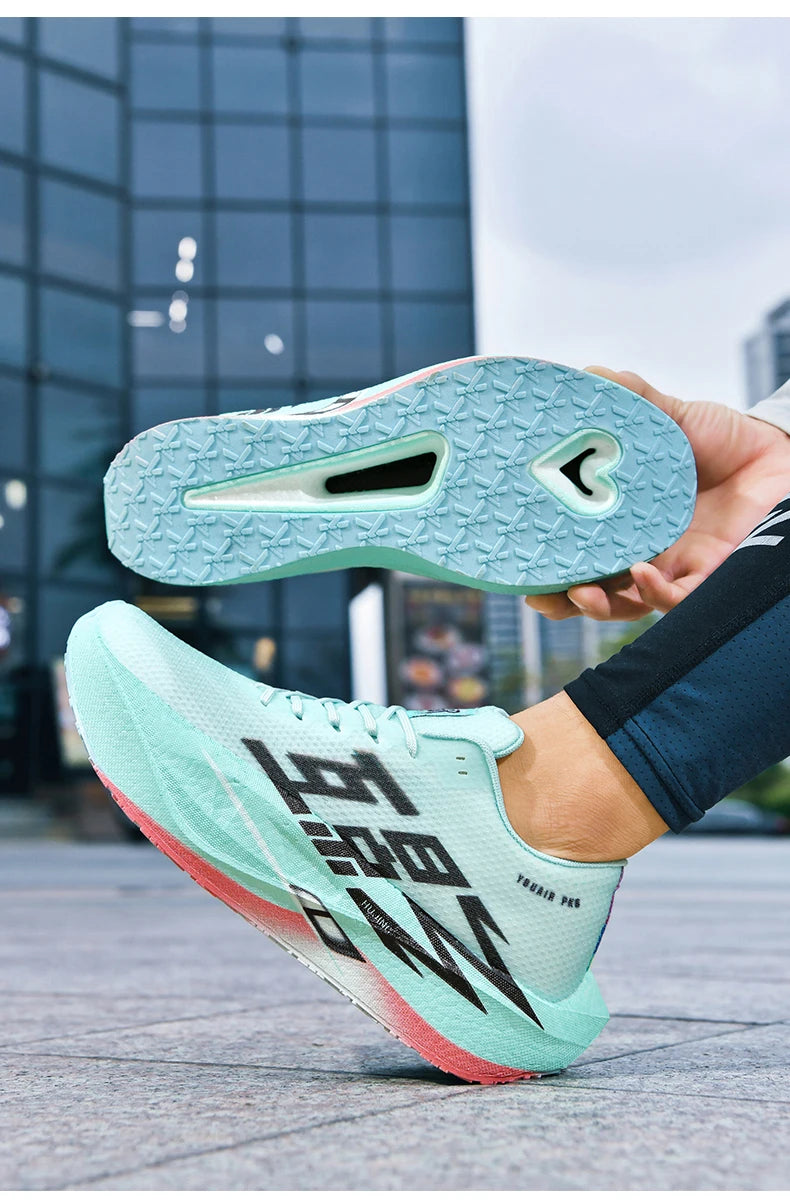 Vyriški sportiniai „Carbon Board“ specialūs, kvėpuojantys, lengvi, moteriški, patogūs, sportiniai, neslystantys sportiniai bateliai, skirti maratonui ir bėgimui