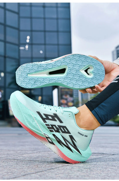 Vyriški sportiniai „Carbon Board“ specialūs, kvėpuojantys, lengvi, moteriški, patogūs, sportiniai, neslystantys sportiniai bateliai, skirti maratonui ir bėgimui