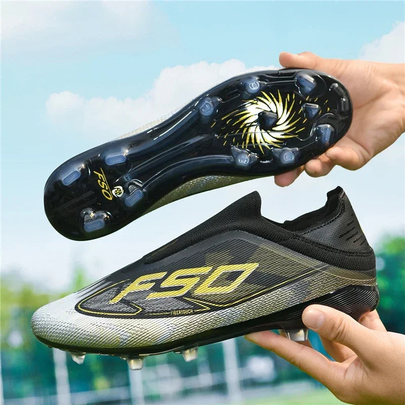 Nouvelles chaussures de football pour hommes, chaussures de football respirantes à haute cheville, ultralégères, antidérapantes, chaussures de sport de haute qualité, pour match en plein air