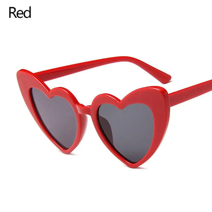 Ochelari de soare în formă de inimă, cu ramă metalică fără ramă, lentile degradate, ochelari de soare „Love Heart” pentru femei, protecție UV400