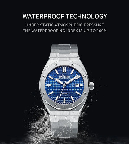 CADISEN Luxury Design 42MM Men's Watches Japan MIYOTA 8215 Sapphire Glass Mechanical Automatic Watch Men 100M Waterproof