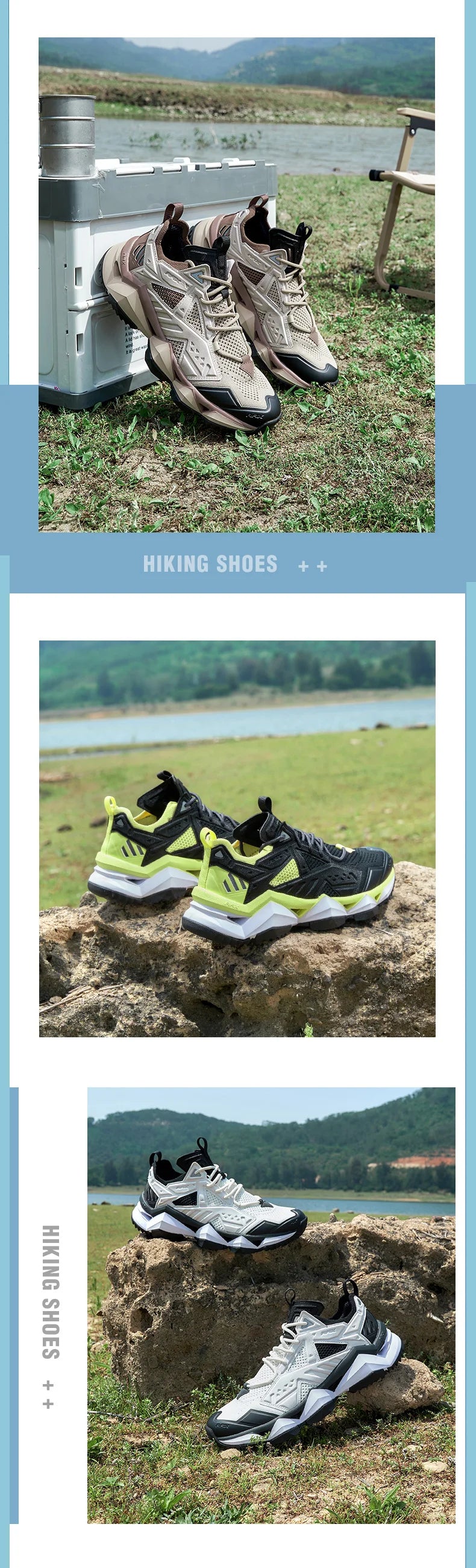Rax Men's Hiking Shoes Breathable Hunting Boots Outdoor Sports Mesh Sneakers Lightweight Mountain Casual Trekking Shoes for Men