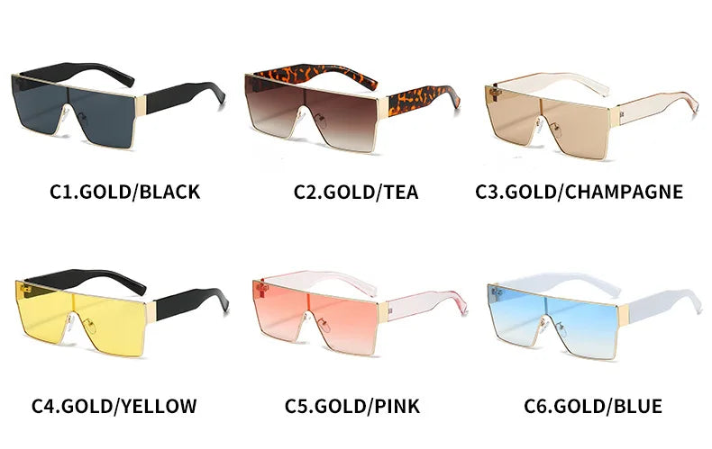 WarBLade Retro Square Sunglasses Men Women 2025 Luxury Brand Designer One Piece Decoration Sun Glasses Men Travelling Eyewear