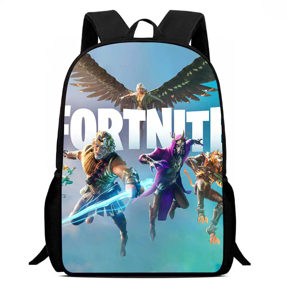 Kids School Backpack Cartoon Fort-nite Bags for Girls Boys Durable Lightweight Large Capacity Breathable