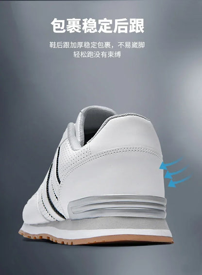 Jesienne buty sportowe męskie, płaskie buty do biegania, białe, trwałe, klasyczne buty casualowe, niskie, modne buty trekkingowe i do chodzenia