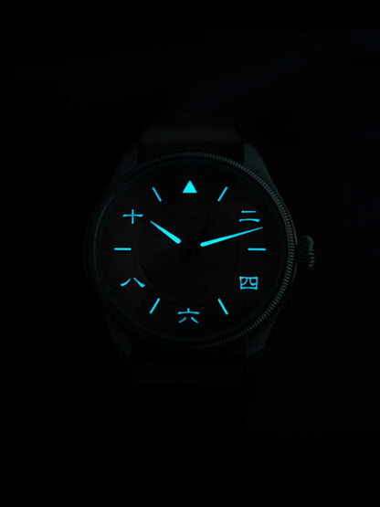 San Martin 39.5mm Men Pilot Watch YN55 Automatic Mechanical Aviation Watches Chinese Style Original Design SN0033 Field Watch