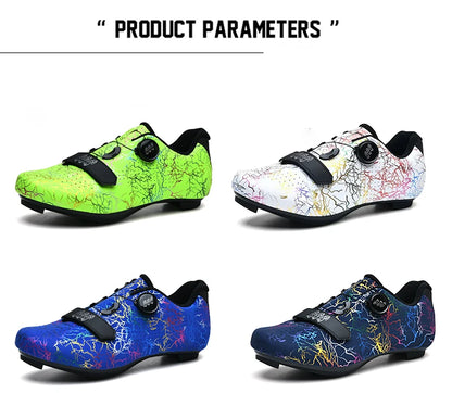 Zapatillas de ciclismo nuevas para hombre con cierre automático para carretera, montaña y exterior; zapatillas deportivas de ciclismo para mujer para spinning indoor
