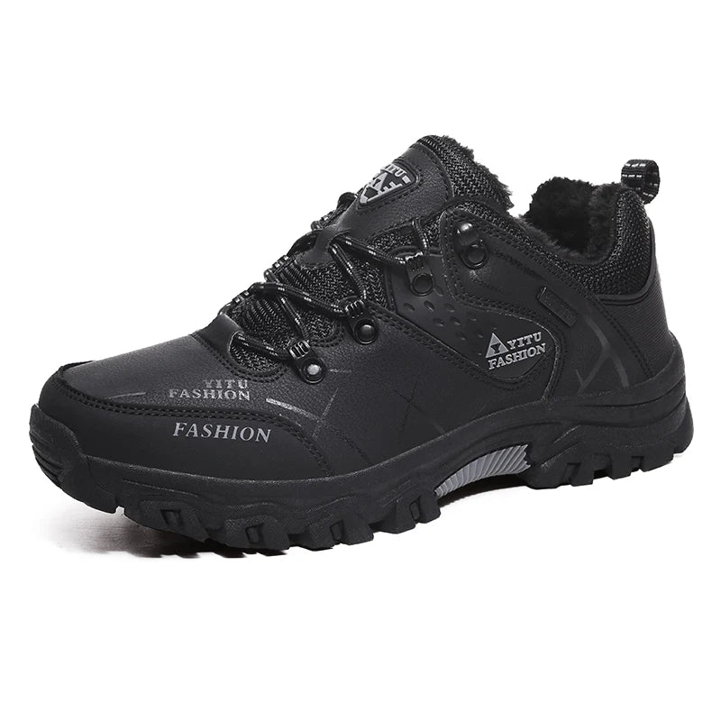 Suede Leather Men's Hiking Shoes Outdoor Trail Trekking Sneakers Men Non-slip Breathable Climbing Shoes Men's Mountain Sports Shoes