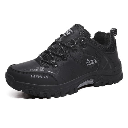 Suede Leather Men's Hiking Shoes Outdoor Trail Trekking Sneakers Men Non-slip Breathable Climbing Shoes Men's Mountain Sports Shoes