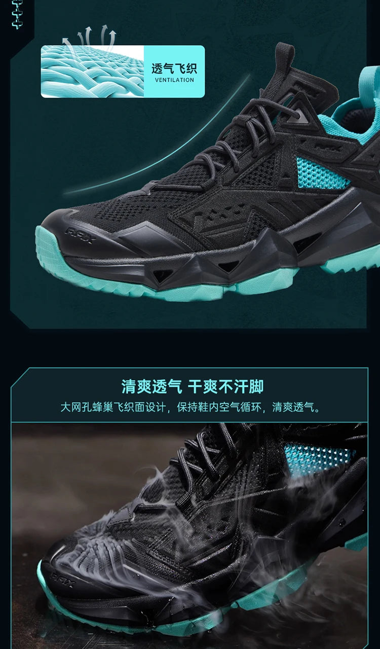 Rax Men's Waterproof Hiking Shoes Breathable Hiking Boots Outdoor Trekking Sports Sneakers Tactical Shoes