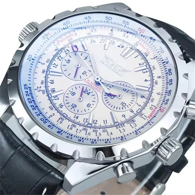 JARAGAR 212 Relógio mecânico automático para homem, estilo empresarial de luxo, com calendário semanal, relógio para homem, presente premium, Reloj Hombre