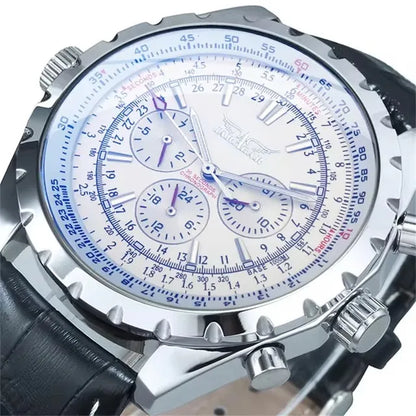 JARAGAR 212 Relógio mecânico automático para homem, estilo empresarial de luxo, com calendário semanal, relógio para homem, presente premium, Reloj Hombre