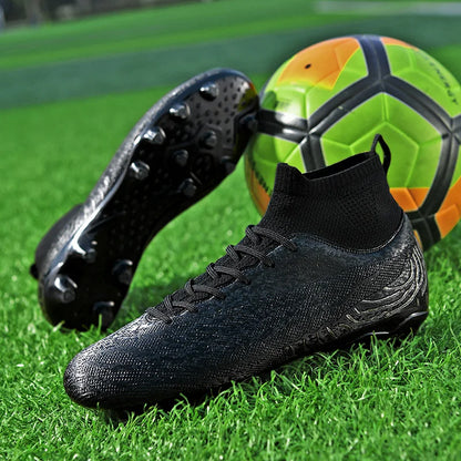 Chaussures de football professionnelles pour hommes/femmes, antidérapantes, à crampons FG, respirantes, pour l'entraînement