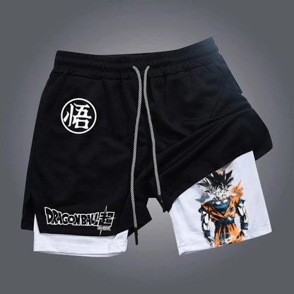 Pantalones cortos unisex de verano con estampado de anime de Dragon Ball Vegeta, estilo Harajuku, nuevos, deportivos, transpirables, de secado rápido y de doble capa