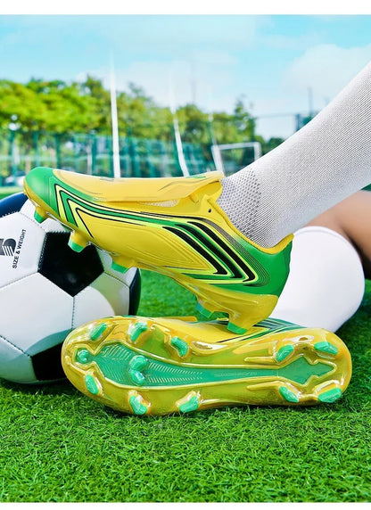 Nouvelles chaussures de football pour hommes, baskets de futsal, crampons de haute qualité, antidérapantes, chaussures de football d'intérieur, pour terrain synthétique, best-seller, montantes, pour extérieur