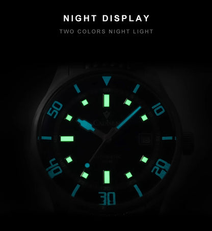 CADISEN Automatic Mechanical Watch Men's Silver Business Casual Waterproof Watch Japan MIYOTA 8215 Movement Domed Glass Men's Watch