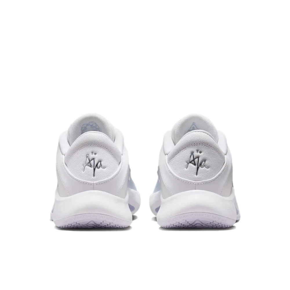 Nike AOne: Minimalistiset, mukavat, pehmustetut ja hengittävät matalavartiset koripallokengät (unisex, valkoiset ja siniset) FZ8606-100