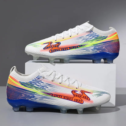Chaussures de football pour adolescents, adultes, hommes et femmes, crampons universels TF FG tout terrain, chaussures de football avec clous de sol